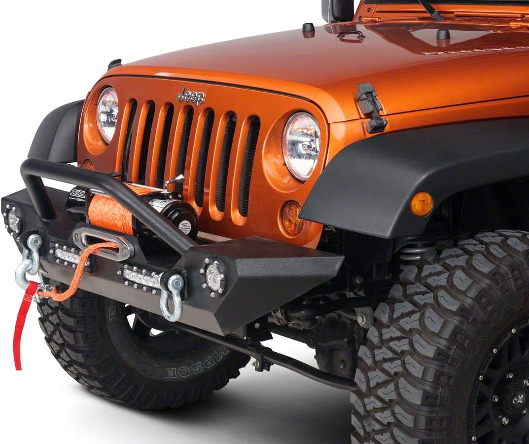 Barricade Trail Force HD Front Bumper with LED Lights Compatible with 07-18 Jeep Wrangler JK