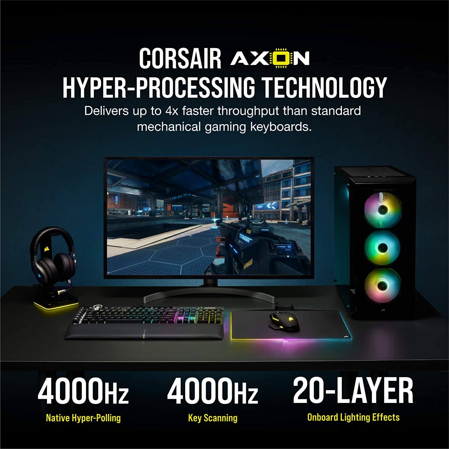 Corsair K100 RGB Optical-Mechanical Gaming Keyboard