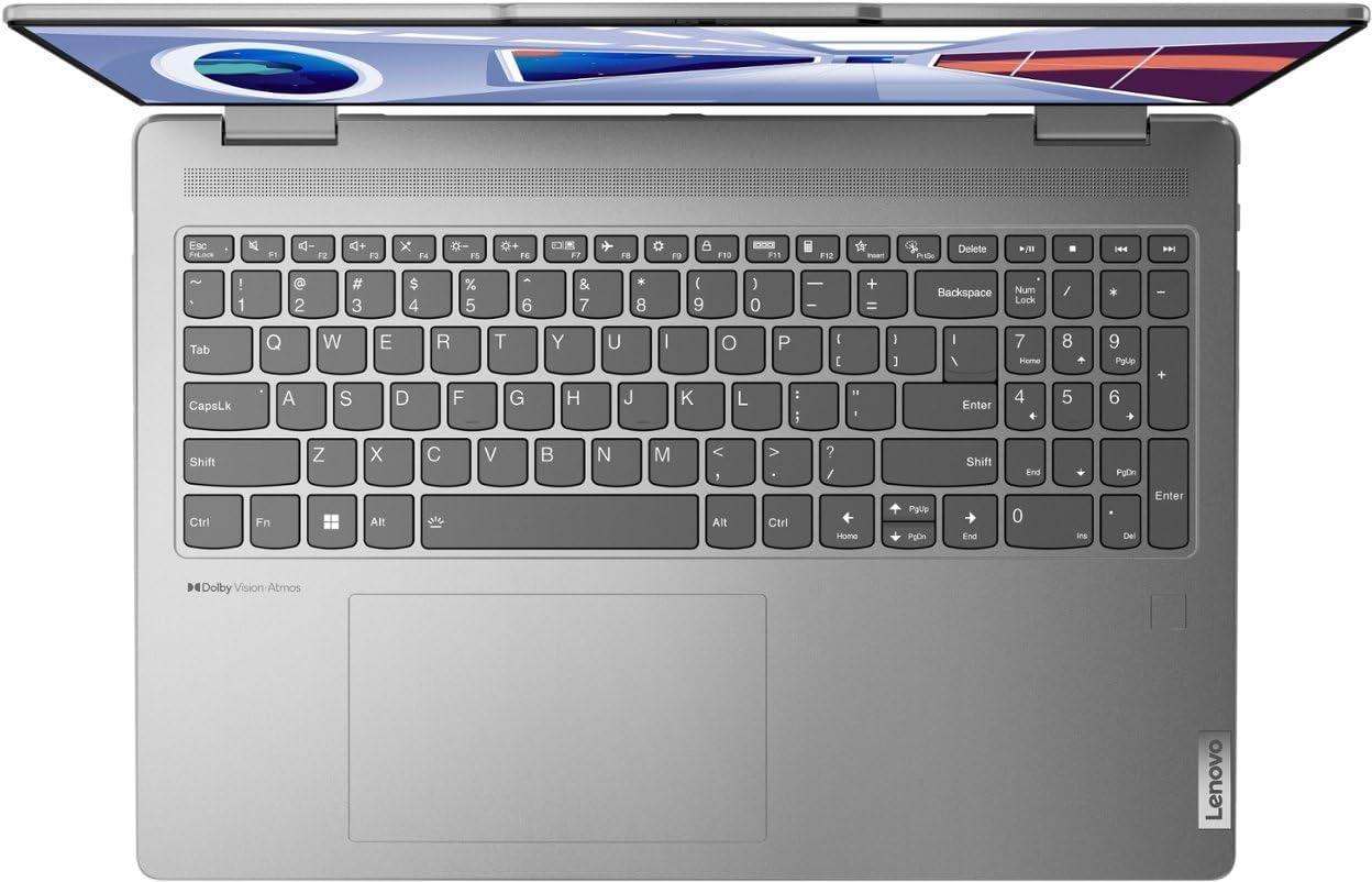Lenovo Yoga 7 16" WUXGA 2 in 1 Touch Screen Laptop | AMD Ryzen 5 7535U | AMD Radeon 660M | 8GB RAM DDR5| 512GB SSD | Backlit | Fingerprint | Windows 11 Home | with Microsoft Office 365 Personal, Grey