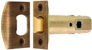Premium Tubular Door Latch with Solid Brass Face u0026 Strike Plates in Antique-By-Hand