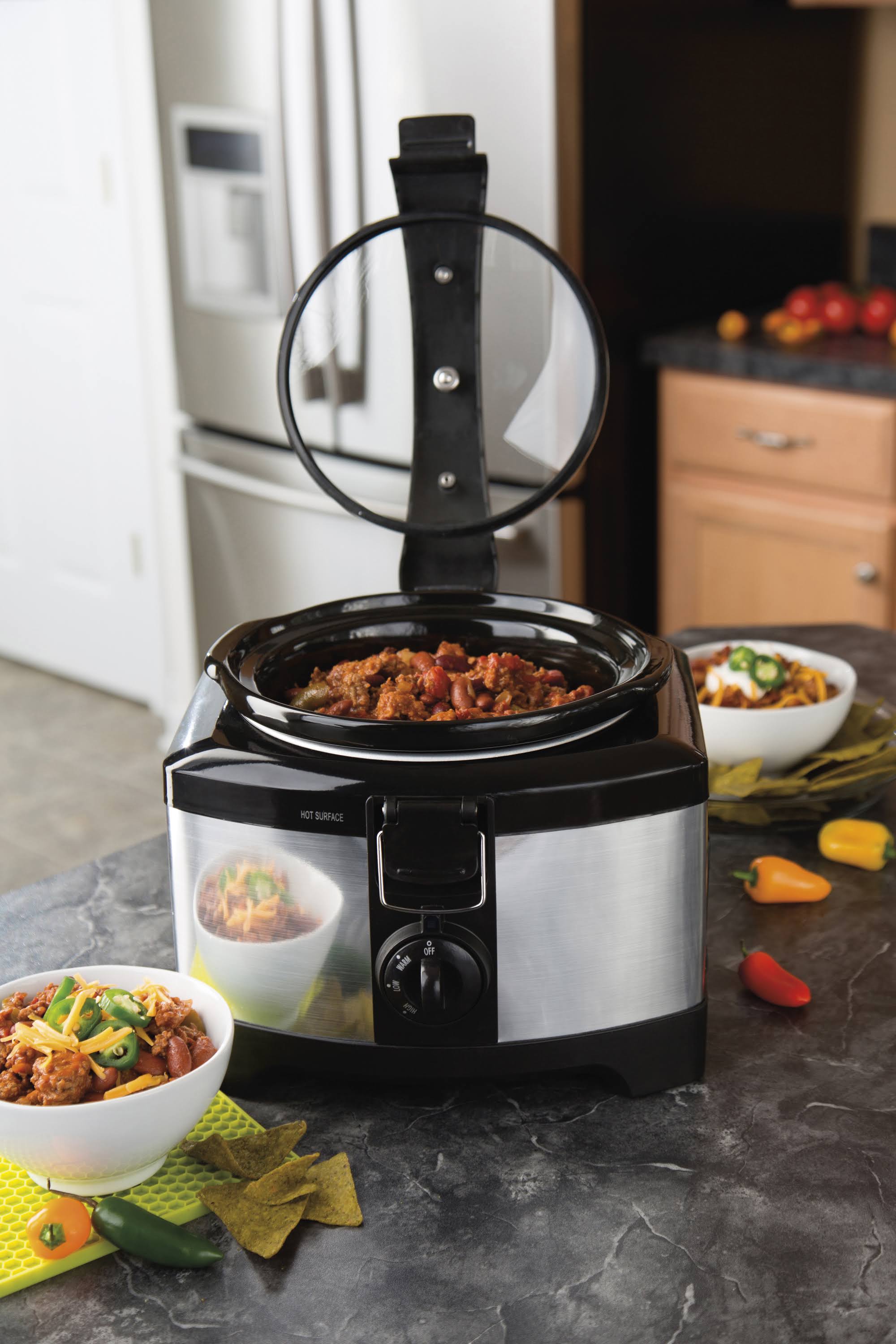 Hamilton Beach 33540A Connectables Slow Cooker, Silver, 4 Quarts