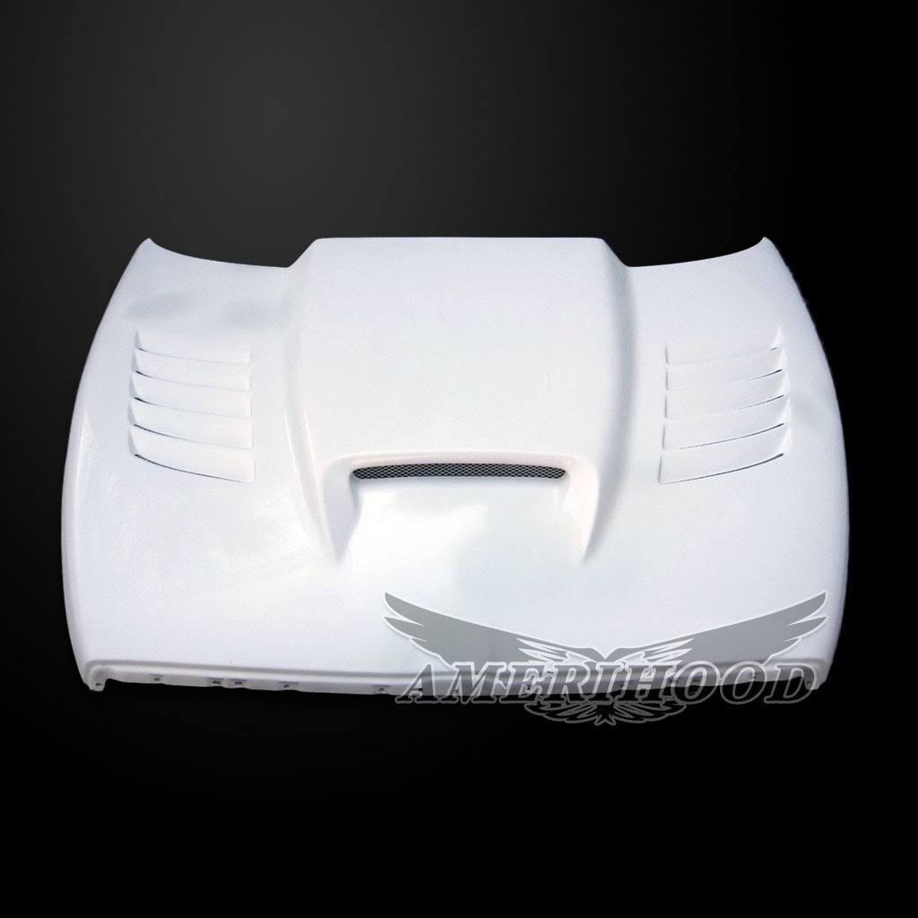Amerihood DR94AHSSKFHW Dodge Ram 1500 1994-2001 SSK Style Functional Heat Extraction Ram Air Hood
