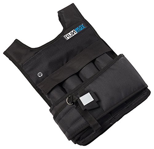 RUNmax Pro Weighted Vest 12lbs/ 20lbs/ 40lbs/ 50lbs/ 60lbs with Shoulder Pads Option