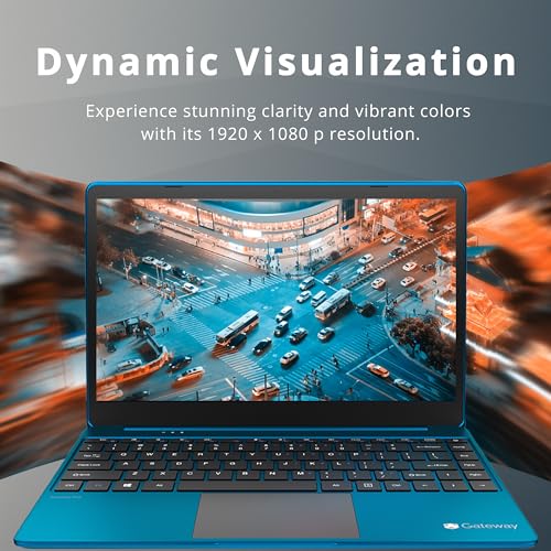 Gateway Ultra Slim Laptop, 14.1" IPS FHD Display, Intel Core i5-1135G7, 16GB RAM, 1TB SSD, Intel Iris Xe Graphics, 1.0 MP Camera, Fingerprint Scanner, Bluetooth, Blue, Win 10, 32GB Hotface USB Card