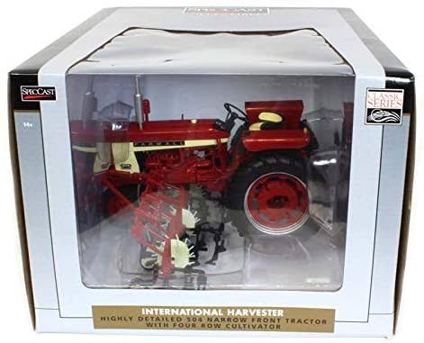 SpecCast 1/16 Scale International Harvester Farmall 504 Narrow Front Tractor w/Four Row Cultivator