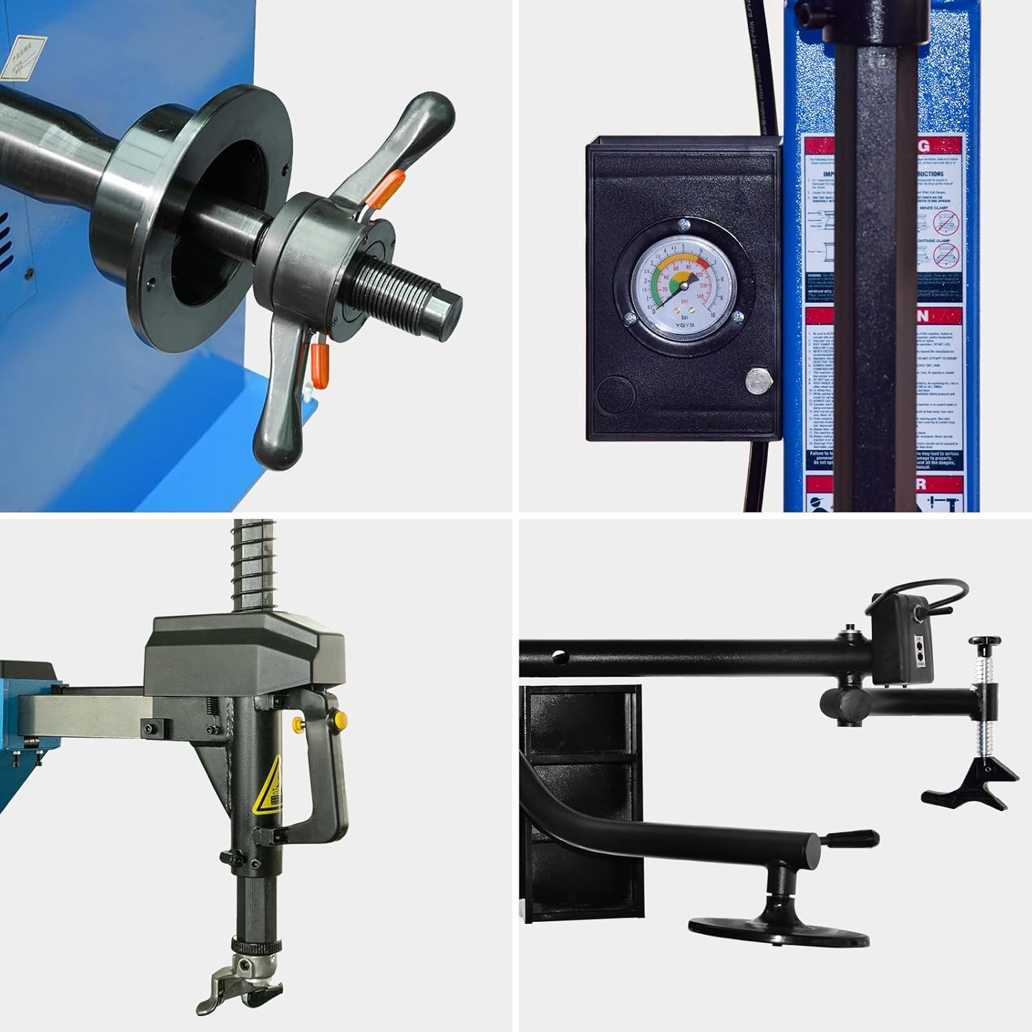 Acekool 1.5HP Tire Changer Machine, Pneumatic Tilt-back Automatic Tire Machine & Balancer Combo, Rim Clamp 10″-24″, Tire Bead Breaker 41.3″(1050mm), 1.5HP Tire Changer for Motorcycle, Car, Truck