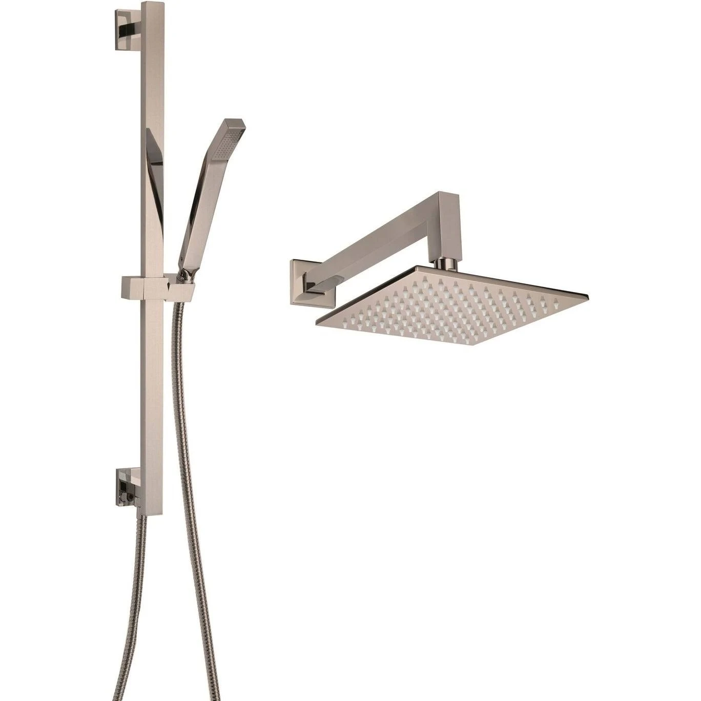 Thermasol CSPSQ Thermostatic Shower System with Shower Head, Hand - Satin Nickel