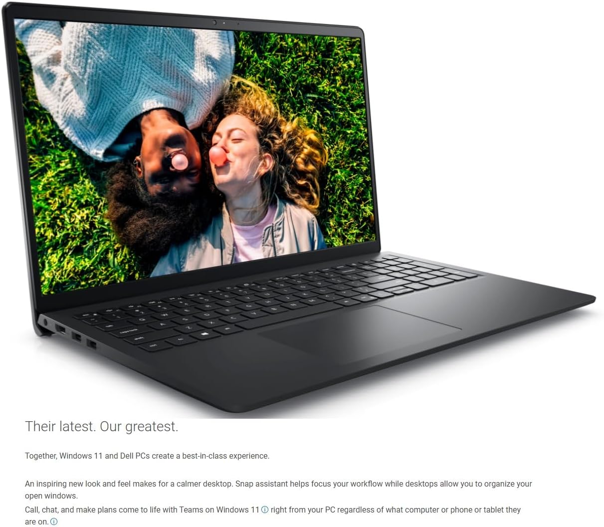 Dell 2024 Inspiron 15 3520 Slim Laptop, 15.6" FHD LED Display, Intel Core i3-1115G4 up to 4.1GHz (Beat N4020), HDMI, Webcam, Windows 11 Home, Black (Latest Model) (8GB RAM | 256GB PCIe SSD)