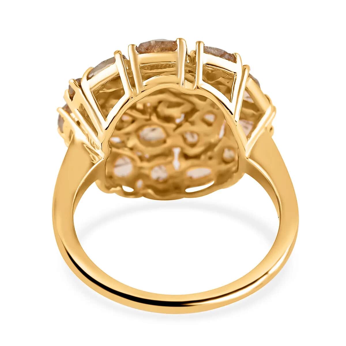 Shop LC Champagne Diamond Mix 925 Sterling Silver 14K Yellow Gold Plated Cluster Ring for Women Jewelry Gifts for Women Size 8 Ct 3 Wedding Engagement Promise Anniversary Birthday Gifts for Women