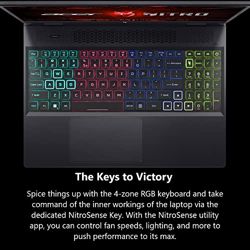 Acer Nitro 16 Gaming Laptop | AMD Ryzen 7 7840HS OctaCore CPU | NVIDIA GeForce RTX 4060 Laptop GPU | 16" WUXGA 165Hz IPS Display | 16GB DDR5 | 512GB Gen 4 SSD | WiFi 6E | RGB Backlit KB | AN16-41-R1WE