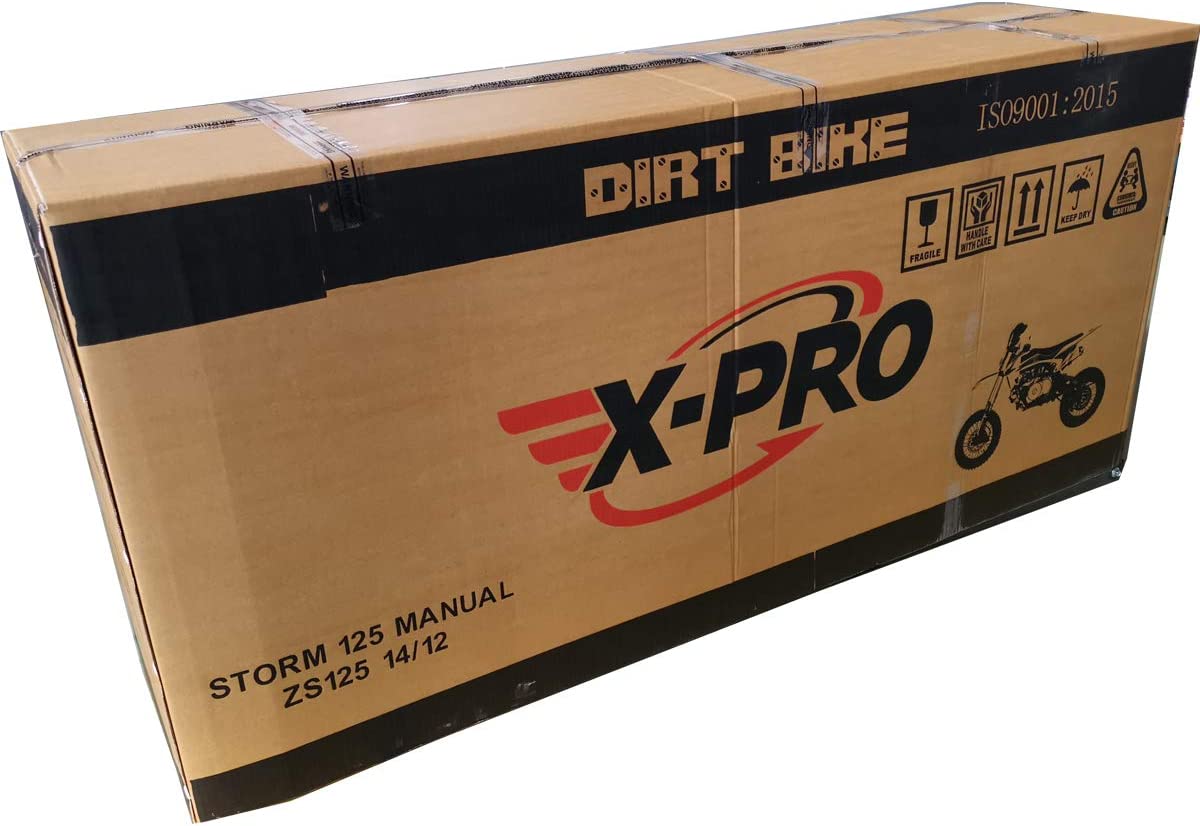 X-Pro Brand New 125cc Pit Dirt Bike, 4-Speed Manual Transmission Kick Start 14"/12" Tires