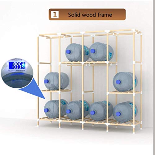Shoe Rack, Shoe Rack, Wardrobe Cloth for Bedroom, Solid Wood Multifunctional Cloth Closet Storage Organizer Extra Stron and Durable for Clothes Shoes (Style a 106x45x170CM)