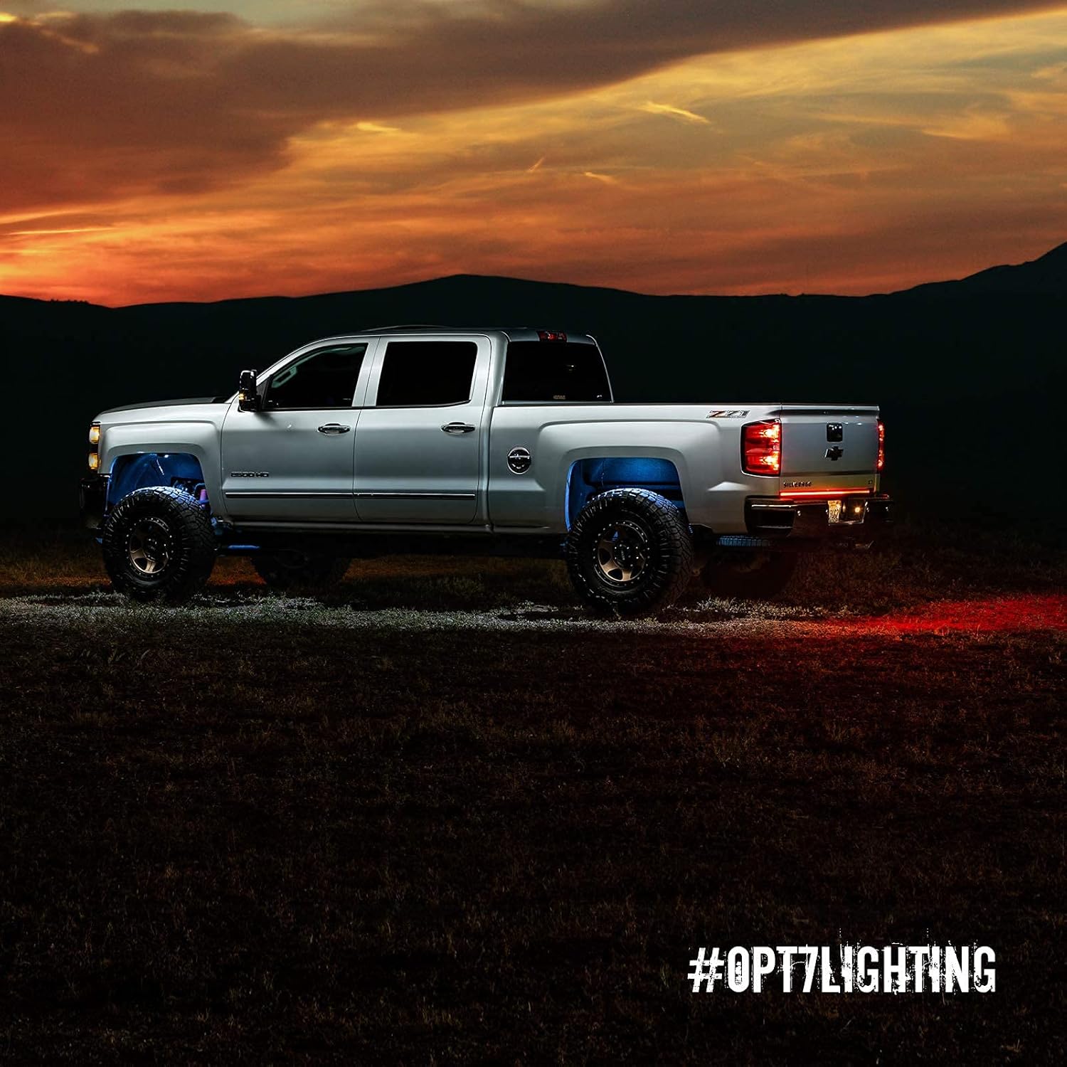 OPT7 60" Redline Triple LED Tailgate Light Bar w/Sequential RED Turn Signal - 1,200 LED Solid Beam - Weatherproof No Drill Install - Full Function Reverse Brake Running