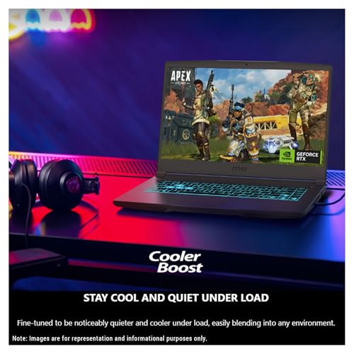 MSI Thin A15 Gaming AI Laptop, AMD Ryzen 9 8945HS, 64 GB DDR5 RAM, 2 TB PCIe SSD, 15.6" FHD (1920x1080) 144 Hz IPS Display, Nvidia G-Force RTX 4060, Backlit Keyboard, W11 Pro, Black