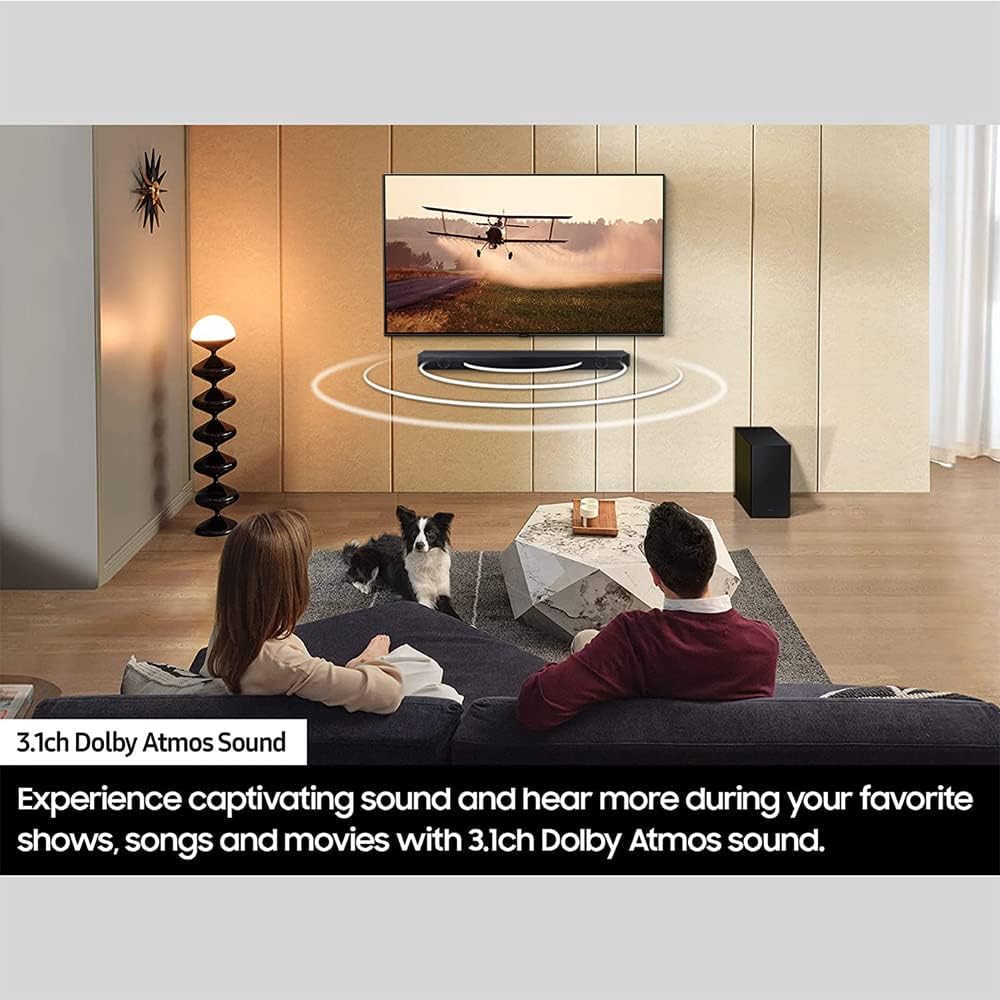 Samsung HW-Q60C 3.1ch Soundbar and Subwoofer with Dolby Atmos Bundle SWA-9200S Wireless Surround Speakers