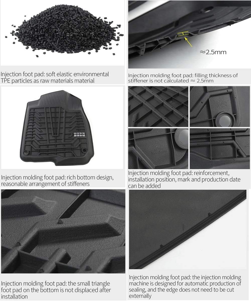 Cqlights Model Y Cargo Liner for Tesla Model Y 2020 2021 Trunk Liner Tray Heavy Duty Rubber Rear Cargo Area Mat Waterproof Protector Floor Mat Black