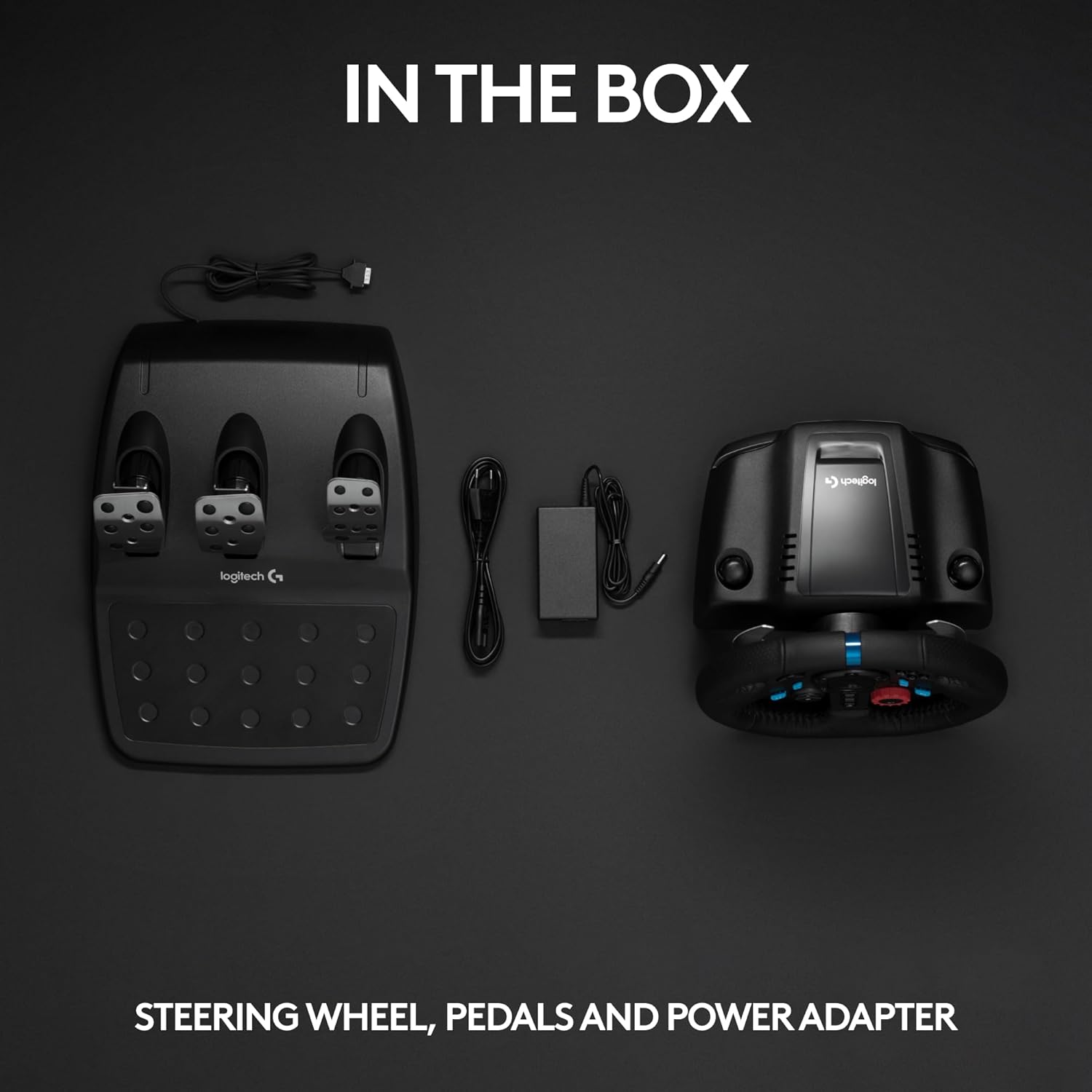 Logitech G29 Driving Force Racing Wheel and Floor Pedals, Real Force Feedback, Stainless Steel Paddle Shifters, Leather Steering Wheel Cover, Adjustable Floor Pedals, UK-Plug, PS4/PS3/PC/Mac – Black