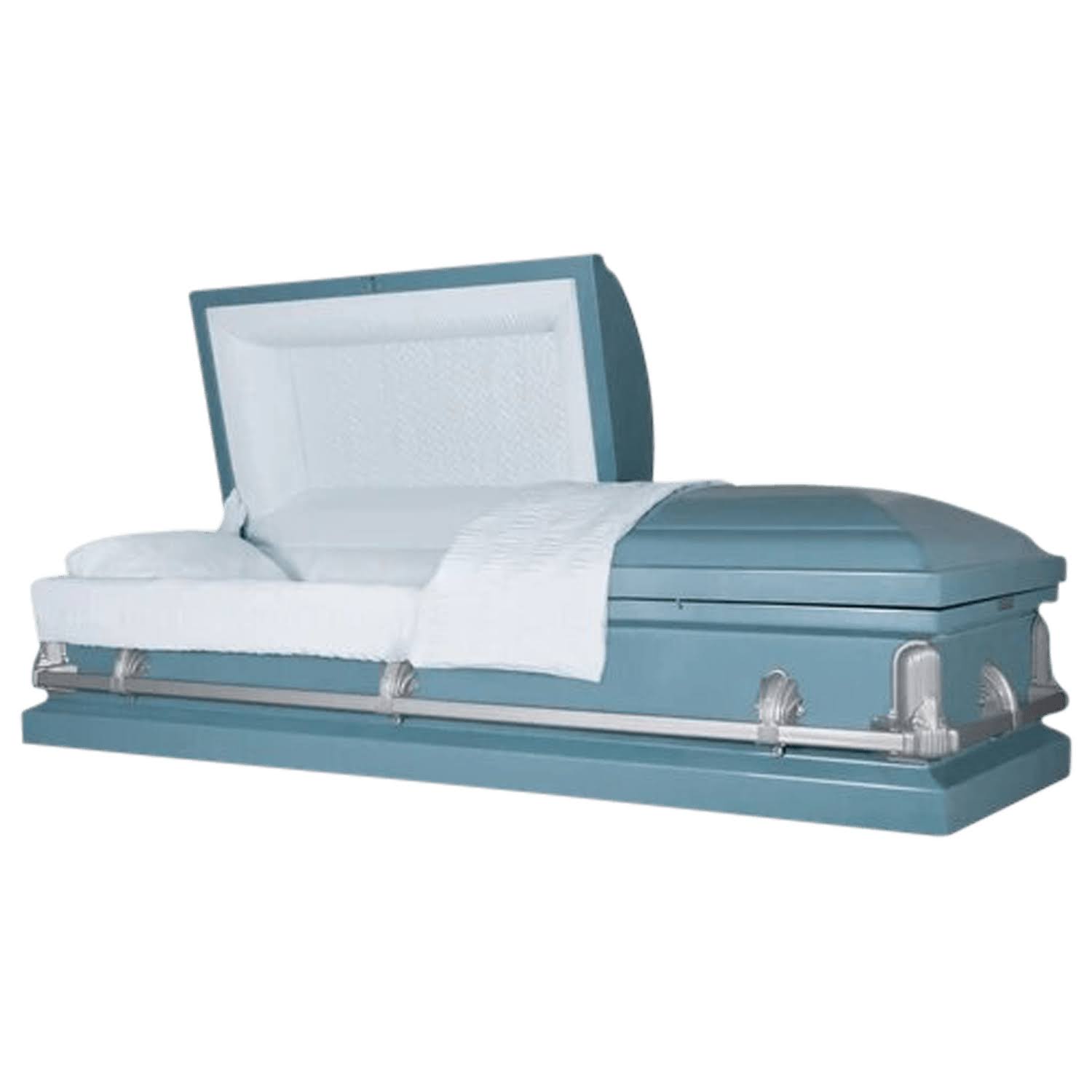 The Titan Andover Series | Light Blue Metal Casket