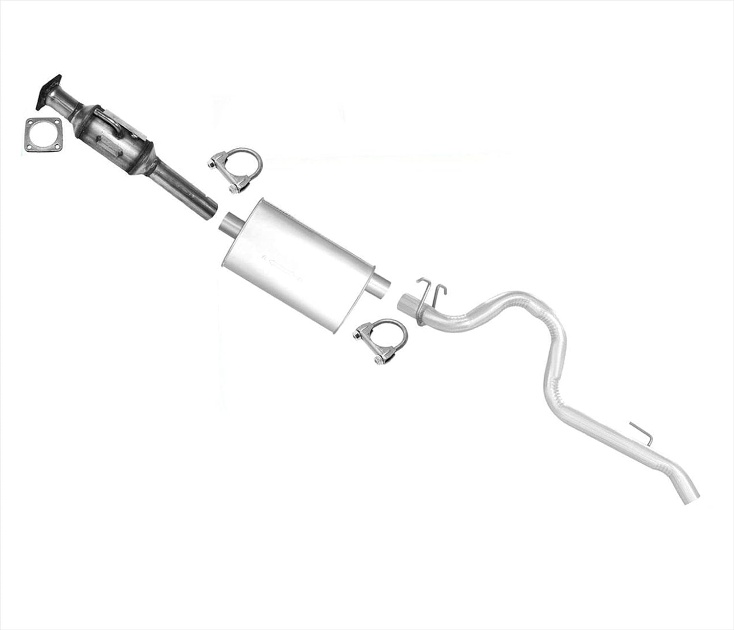 91-92 Fits Jeep Wrangler 4.0 Muffler Converter And Exhaust Pipe System
