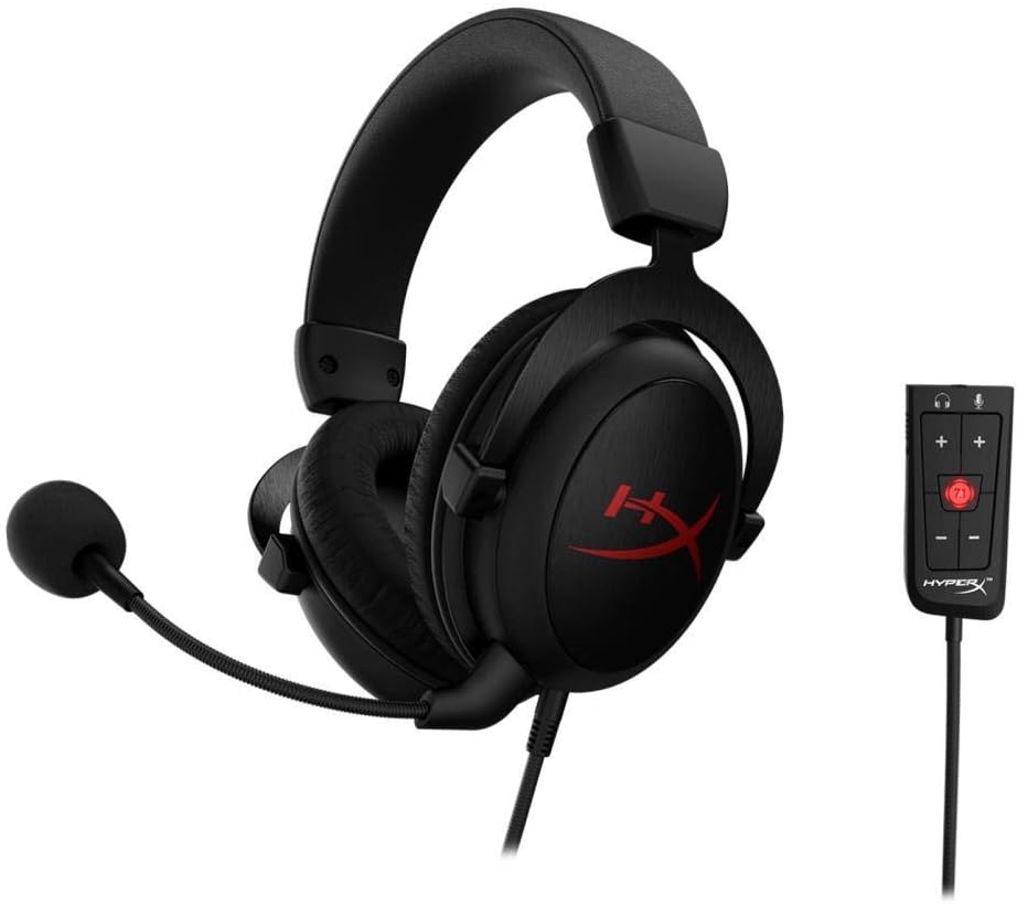 HyperX Cloud Core - Gaming Headset, for PC, 7.1 Surround Sound, Memory Foam Ear Pads, Durable Aluminum Frame, Detachable Noise Cancelling Microphone