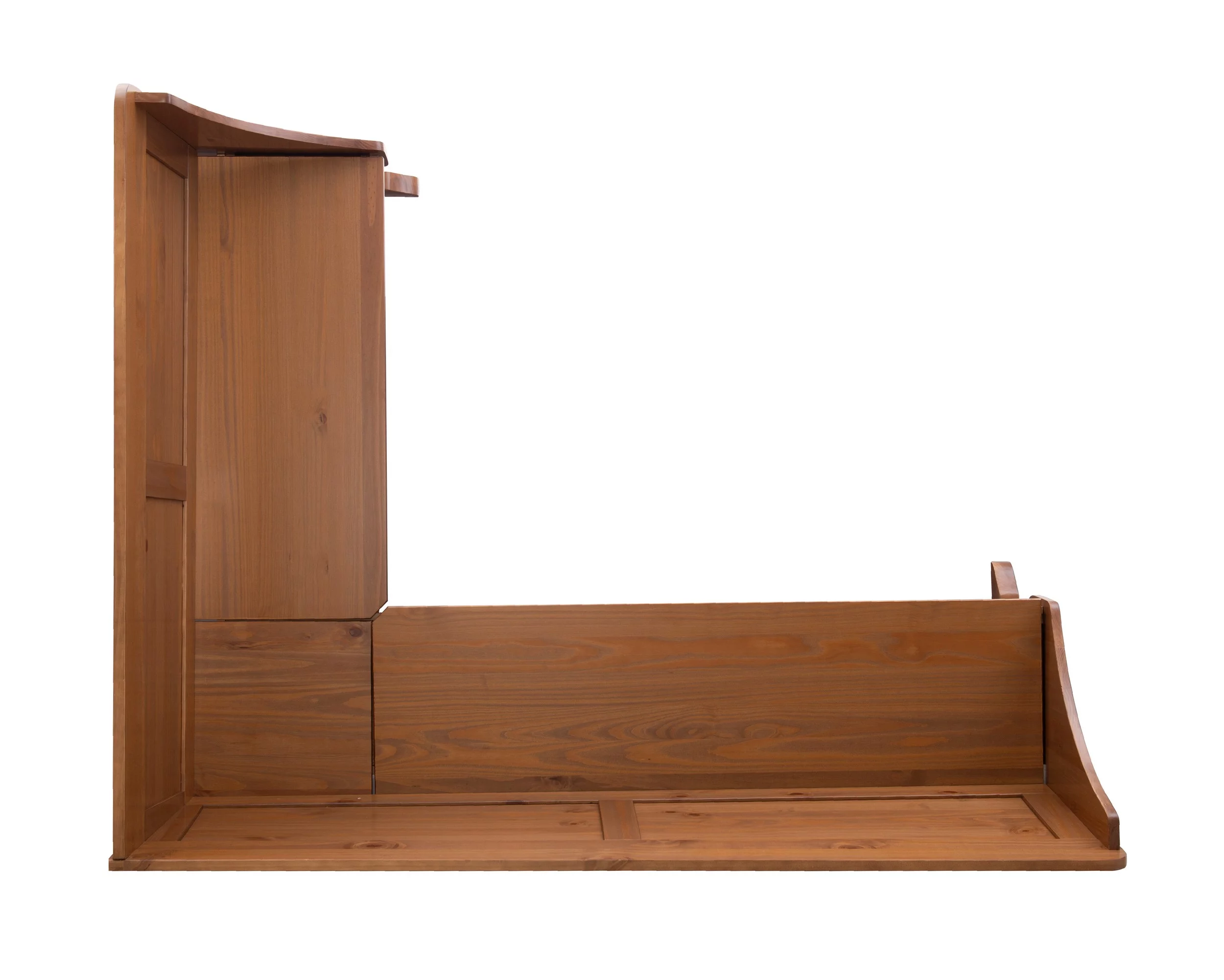 Linon Midwest Wood Corner Dining Breakfast Nook with Table and Storage, Seats 5-6, Natural Pine