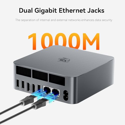 Beelink EQR6 Ai Mini PC, AMD Ryzen 5 6600H(8C/16T, Up to 4.5GHz), Mini Computer 24G DDR5 RAM 1TB NVMe PCIE4.0 SSD, Copilot Micro PC 4K@60Hz Dual Display HDMI/WiFi6/BT5.2/1000Mbps/W11 Pro