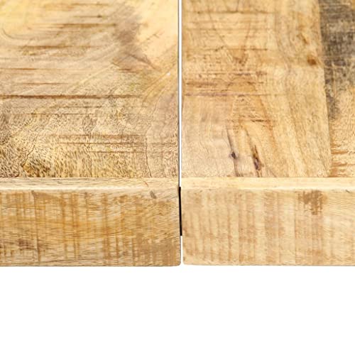 Kitchen & Dining Tables Dining Table 63"x31.5"x29.5" Solid Mango Wood,Industrial Mango Wood Dining Table with PowderCoated Steel Legs for 6 Home & Kitchen Furniture