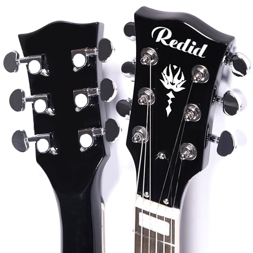 Redid Semi-Hollow Body Electric Guitar RD-100 Jazz Guitar with F-Hole,Maple neck,humbucker Pickups(Brown)