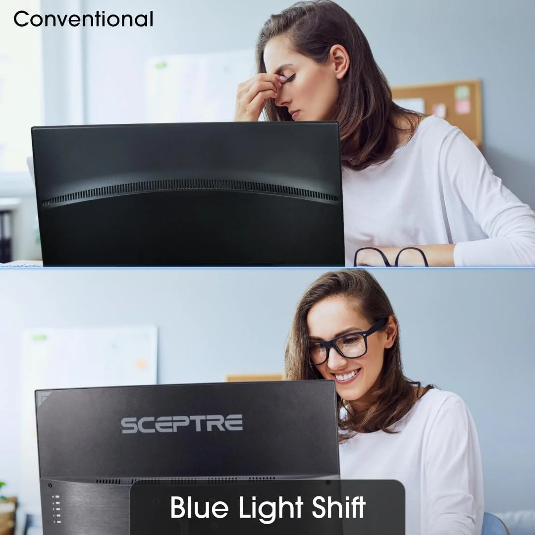 Sceptre Curved 24.5-inch Gaming Monitor up to 240Hz 1080p R1500 1ms DisplayPort x2 HDMI x2 Blue Light Shift Build-in Speakers, Machine Black 2023 (C255B-FWT240) - Radiant Selections