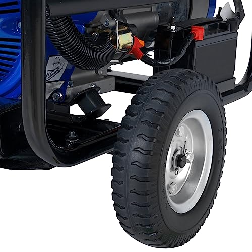 DuroMax XP4400E Gas Powered Portable Generator-4400 Watt Electric Start-Camping & RV Ready, 50 State Approved, Blue/Black