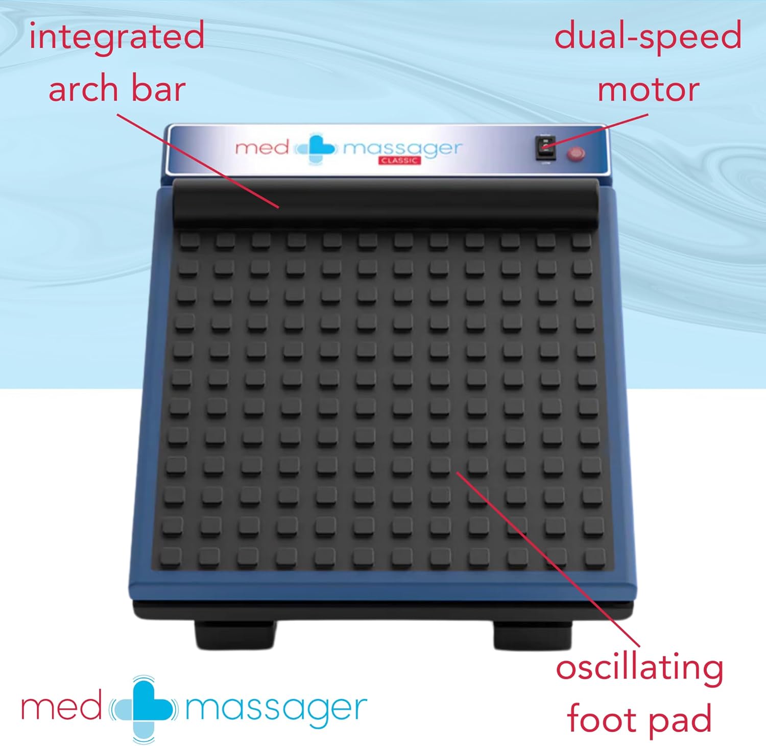 MedMassager Classic Foot Massager Deep Tissue Massage Therapy, At-Home Massager, Dual Speed, Portable & Compact, Fast Relief from RLS and Neuropathy, Improves Blood Circulation, Reduces Pain | MMF08