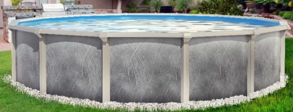 Lake Effect Pools 18' x 52" Round Explorer Galvanized Steel Frame Above Ground Swimming Pool