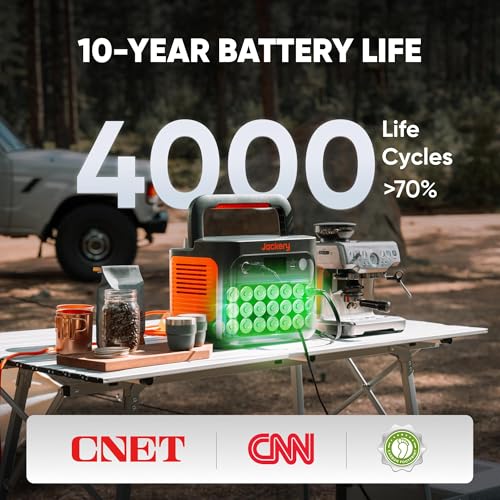 Jackery Explorer 1000 v2 Portable Power Station,1070Wh LiFePO4 Battery,1500W AC/100W USB-C Output, 1 Hr Fast Charge, Solar Generator for Camping,Emergency, RV, Off-Grid Living(Solar Panel Optional)