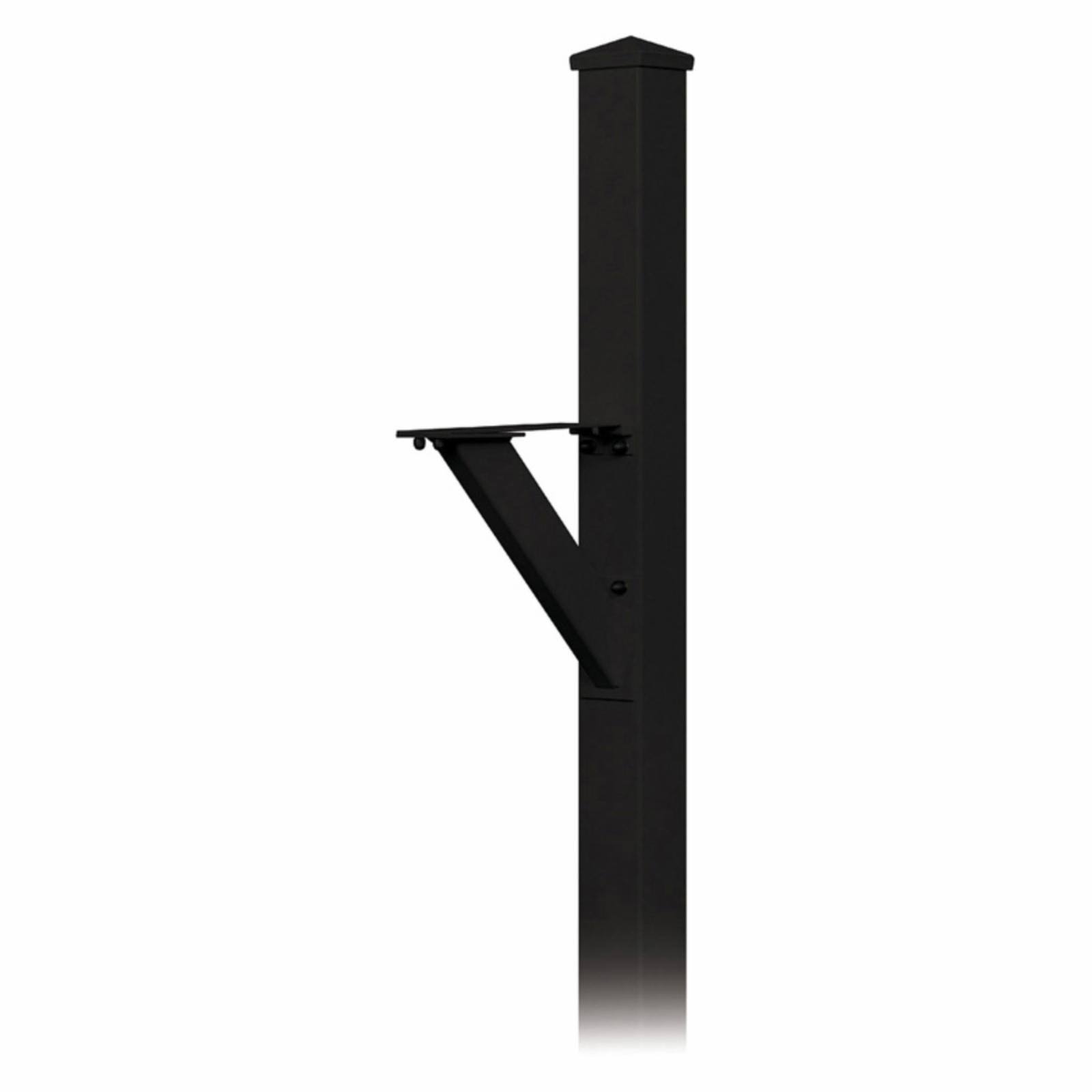Salsbury Industries 4825BLK Decorative Mailbox Post - Modern - In-Ground Mounted - Black