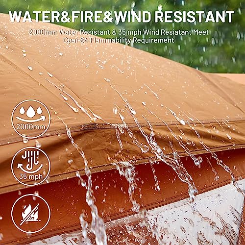 TIMBER RIDGE 4 Person Instant Pop Up Cabin Tent, Weather Resistant Camping Hub Tent, Easy Setup Portable Family Tent with Rain Fly and Carry Bag for Camping Hiking Outdoor Travel