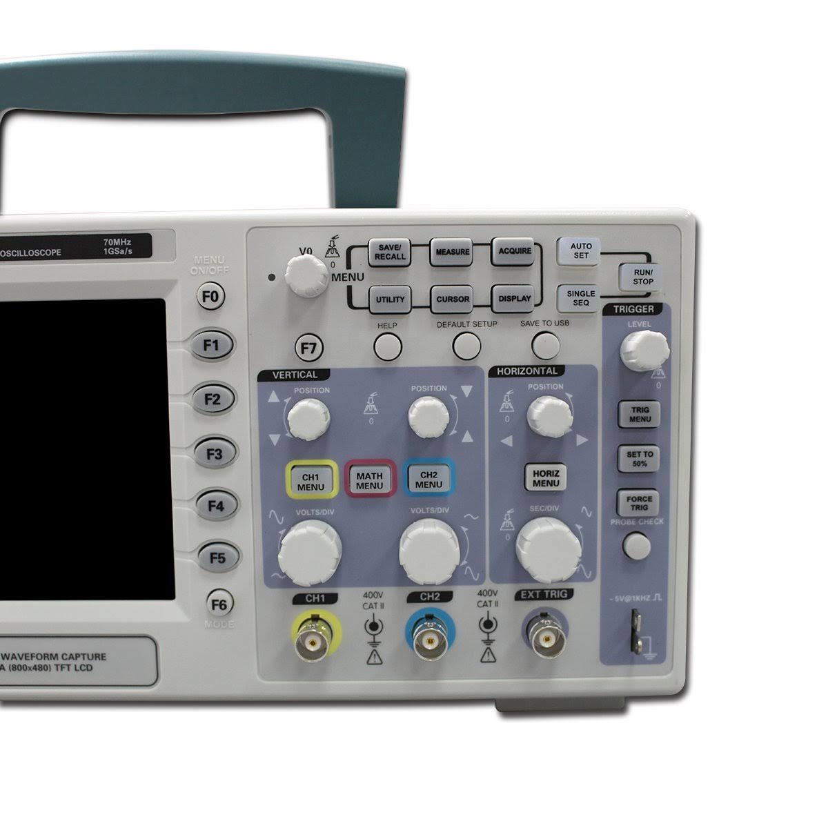 Hantek DSO5072P Digital Oscilloscope, 70MHz Bandwidth, 1GSa/s 7.0x22 Display