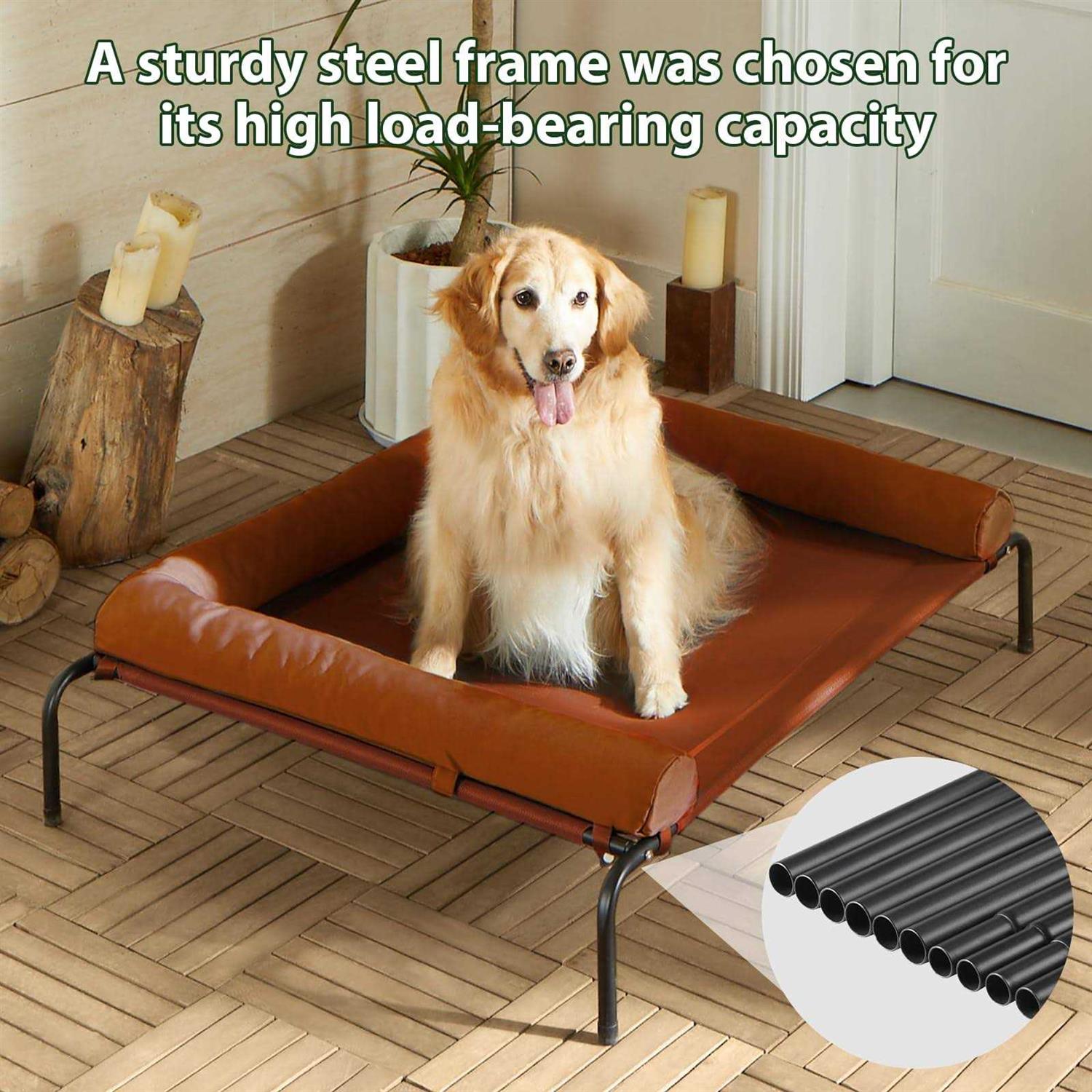 RRPETHOME Large Elevated Cooling Dog Bed,Raised Dog Cots Beds for Large Dogs,Outdoor Dog Bed for Large Dogs,Chew Proof Portable Cooling Pet Cot - Pet Supplies online store