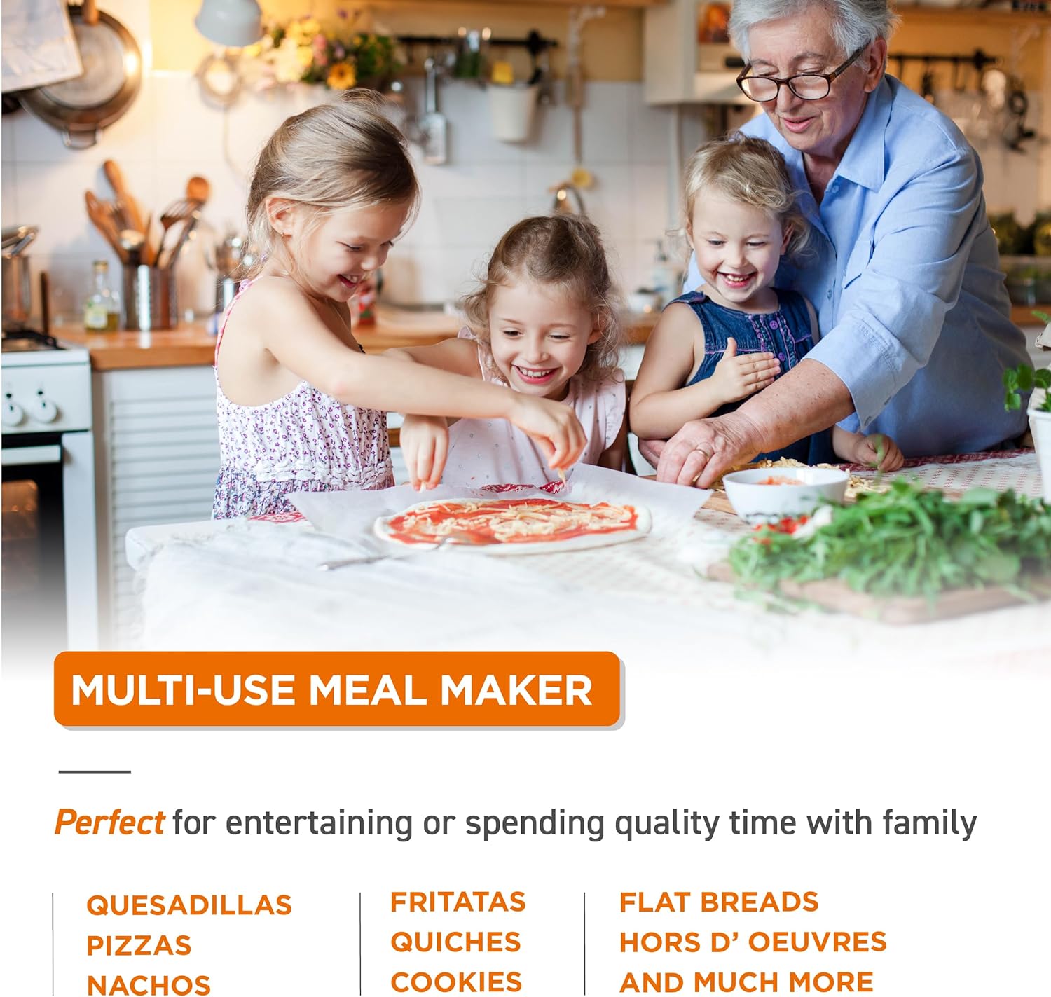 Countertop Pizza Maker, Indoor Electric Countertop Grill, Quesadilla Maker With Timer