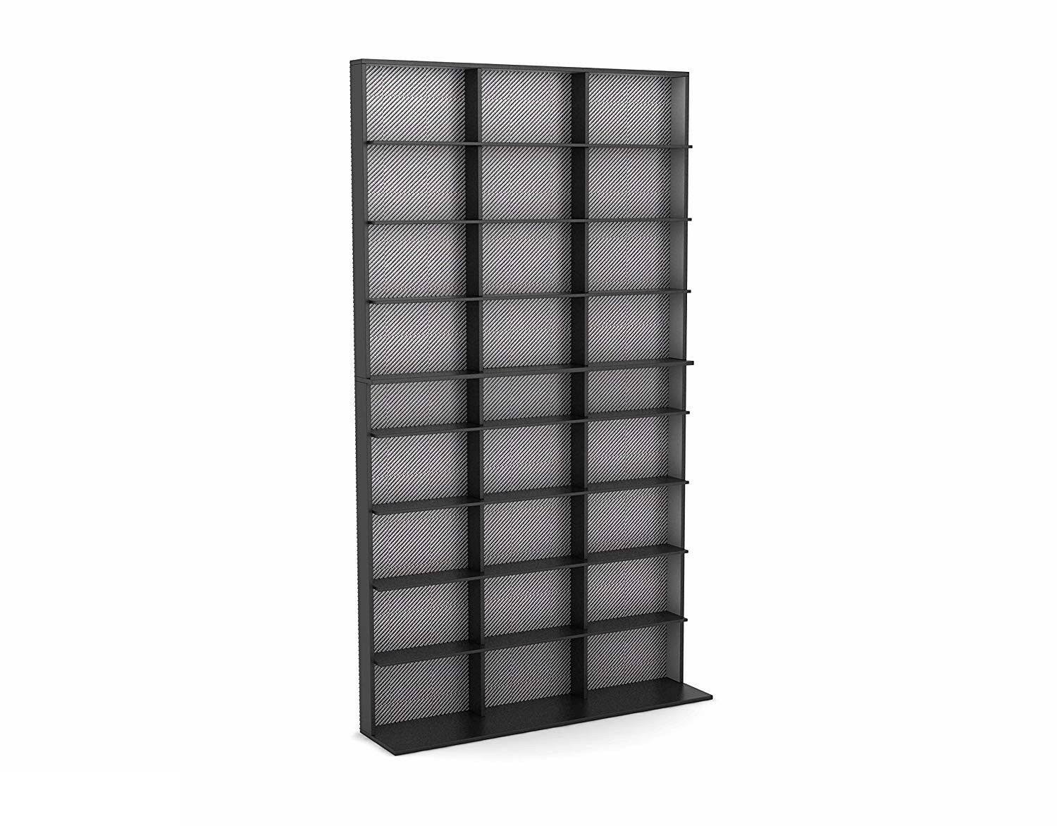 Atlantic Elite Large Media Tower; Black/Silver