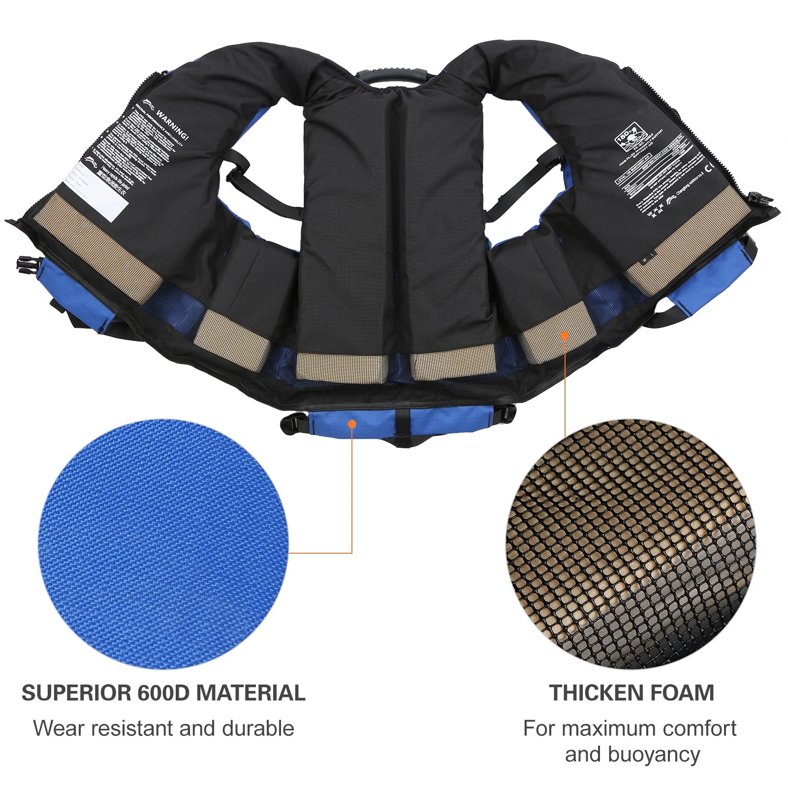 Flotation Device Adults Adult Safety Float Suit for Sports Kayaking Fishing Surfing Canoeing Survival Jacket