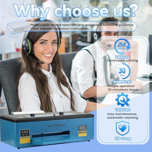FAFAIR A4 L805 DTF Printer, DTF Printing Machine with Anti-Clogging Technology High Speed Printing, Transfer Printer for DIY T-Shirt, Other Textiles(L805+Oven+Software)