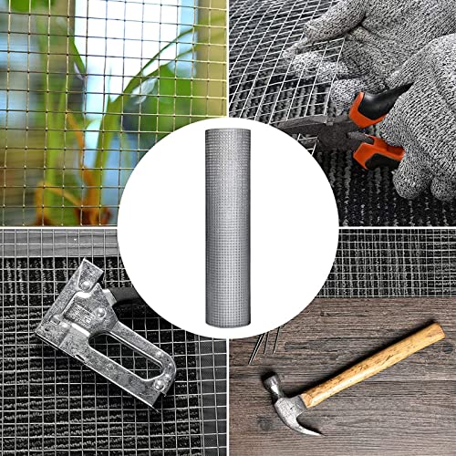 Chicken Wire Mesh for Gardening- Rust-Proof Galvanized Wire Net- Poultry Fence for Chicken, Deer, Rabbits, Safety Construction Fence
