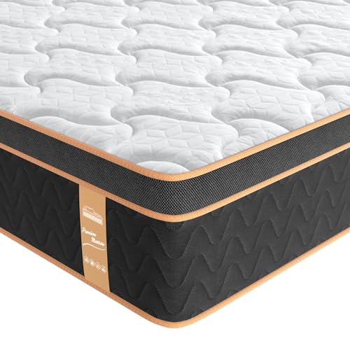 BedStory Queen Mattress, 12 Inch Hybrid Innerspring Mattress with Gel Memory Foam Individual Pocket Spring Fiberglass-Free Luxury Mattress in a Box Medium Firm CertiPUR-US Certified 60 x 80 Inch
