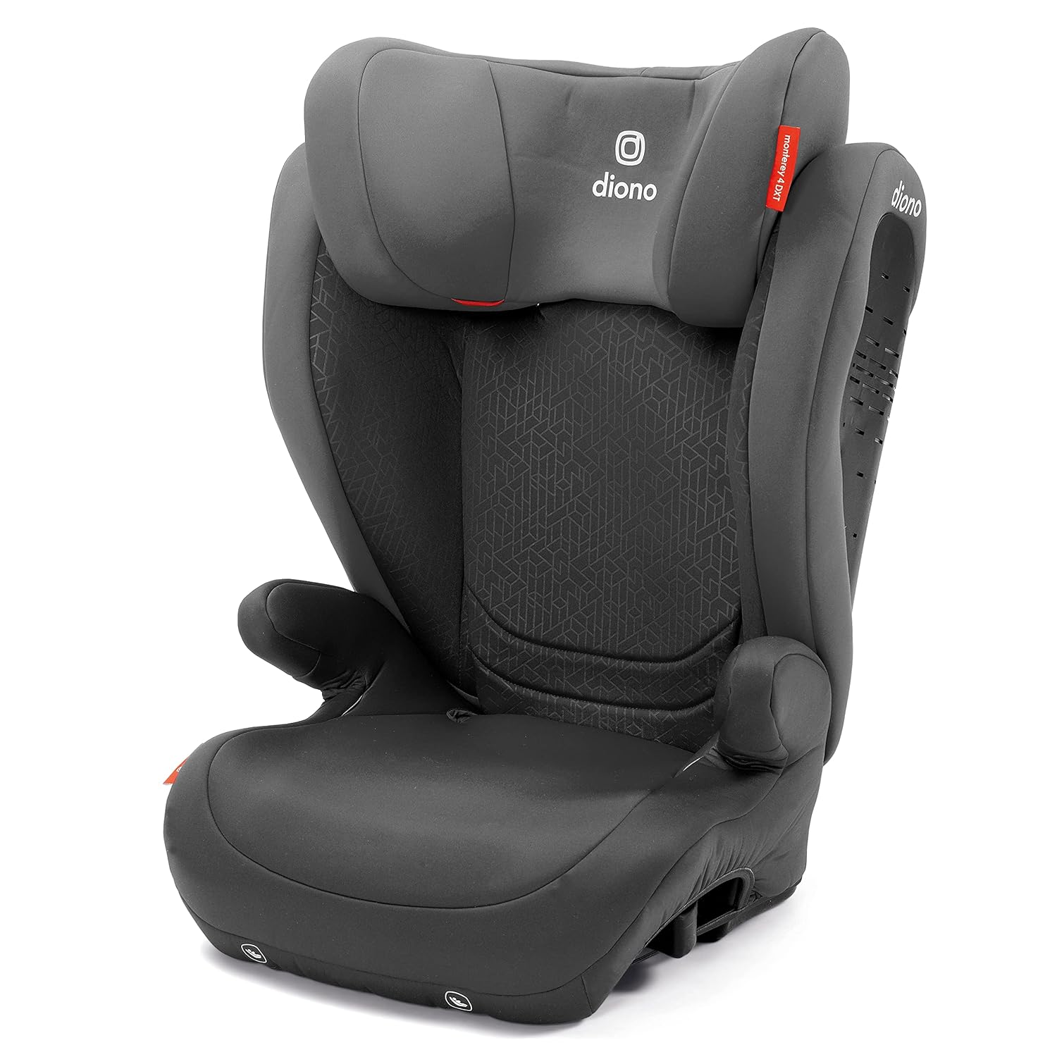 Diono Monterey 4DXT Latch, 2-in-1 High Back Booster Car Seat with Expandable Height, Width, Advanced Side Impact Protection, 8 Years 1 Booster, Red