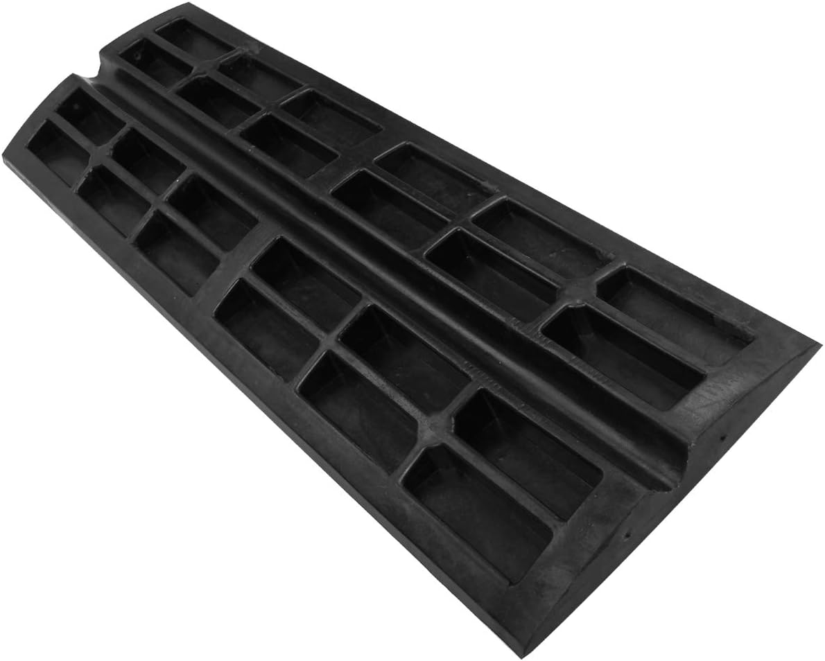 Scinotec Rubber Curb Ramps Car Kerb Ramp 2.5 Inch Rise 1 Pack 10 Ton Capacity Curbside Bridge Ramp for RV Loading Dock Garage Warehouse Driveway Sidewalk