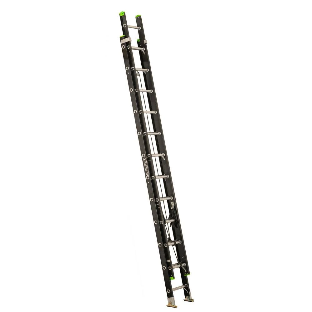Louisville Ladder 24 ft. Lightweight Fiberglass Extension Ladder (23 ft. Reach) 300 lbs. Load Capacity, Type iA Duty Rating