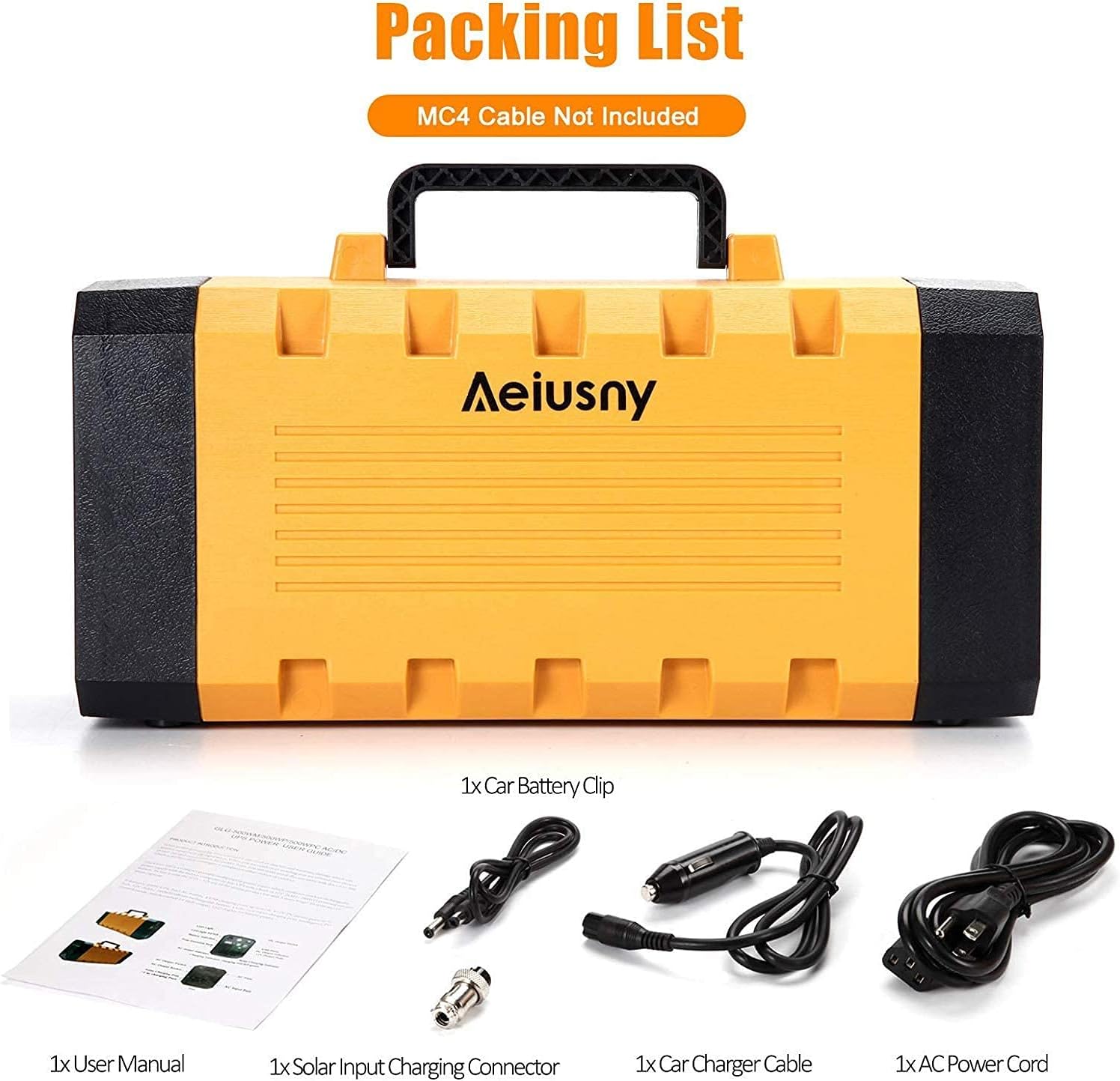 Aeiusny Portable Solar Generator 500W 288WH UPS Power Station Emergency Battery Backup Power Supply Charged by Solar/AC Outlet/Car for CPAP Laptop Home Camping