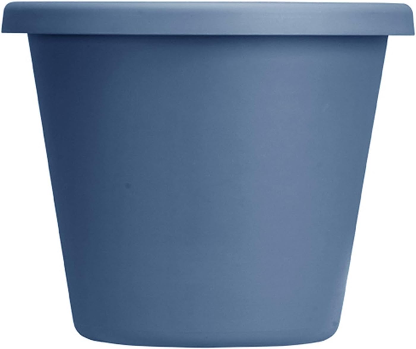 The HC Companies 24 Inch Indoor and Outdoor Classic Durable Plastic Flower Pot Container Garden Planter with Drainage Holes, Slate Blue (4 Pack)