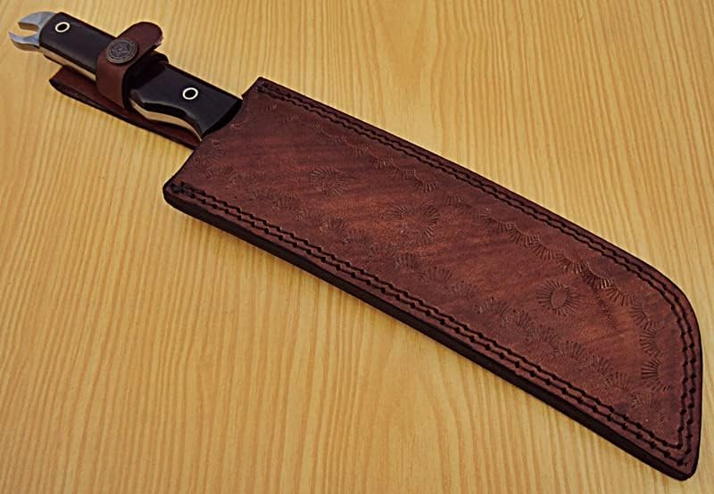 REG-Q-540- Custom Handmade Hi Carbon Steel(1095) Full Tang 13.3 Inches Nakiri Knife.