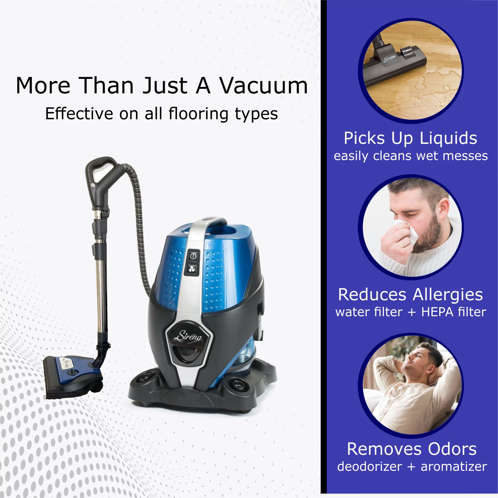 Sirena Vacuum Cleaner With Water Filtration Bundle